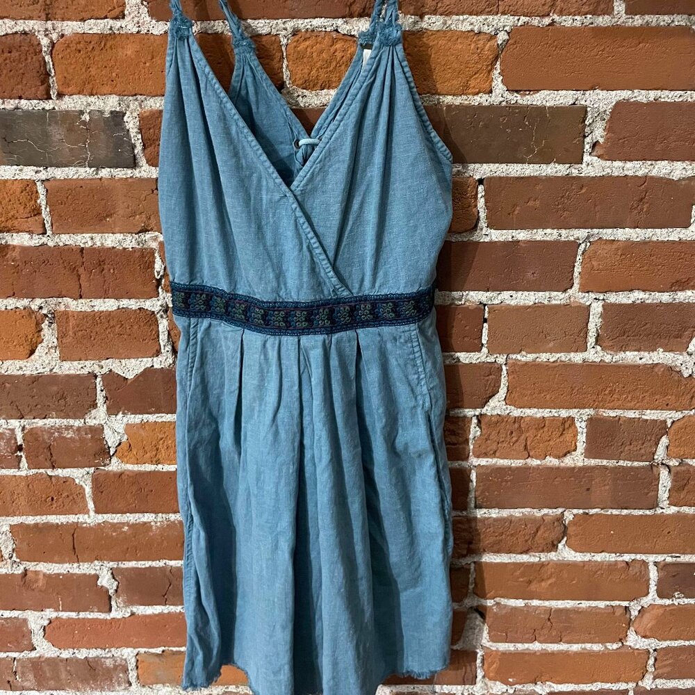 Free People Blue Denum Strappy Dress